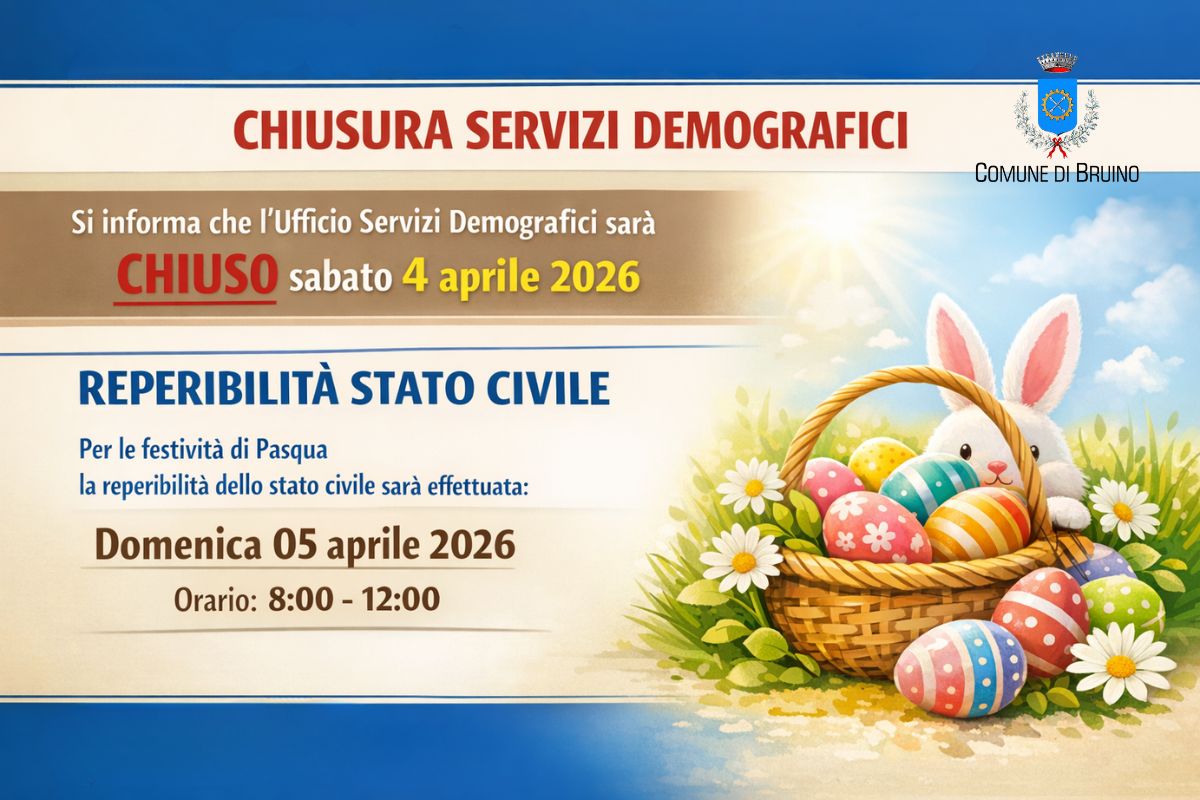 Chiusura Uffici Servizi Demografici